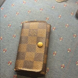 Louis Vuitton Danier Ebene Checkered Brown Key Holder👝louis4